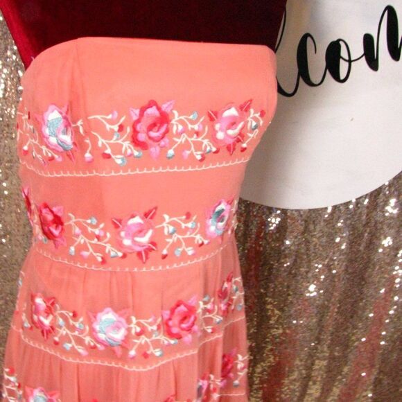 NWT Laundry by Shelli Segal *SILK* dress Boho 10 - Picture 4 of 12